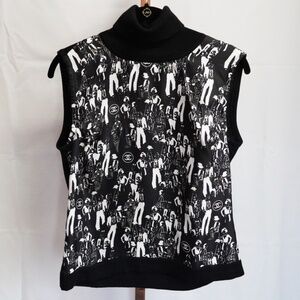 Chanel Women's Patterned Sleeveless Shirt - Medium - Excellent Condition
